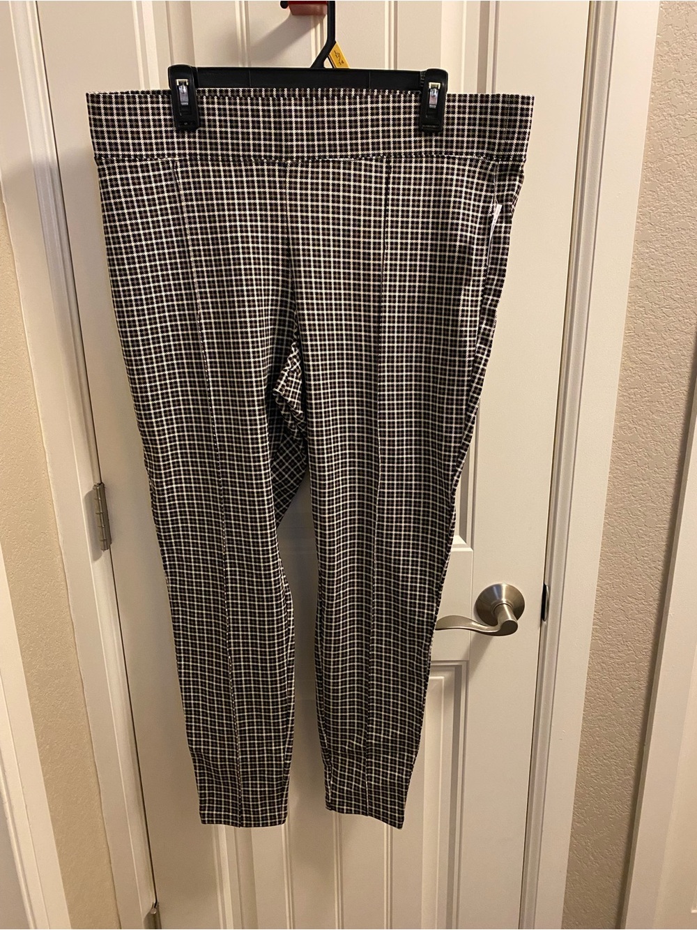 NWT Old Navy Pants XL Stevie Plaid Skinny Leg Pull On Slacks High Rise
